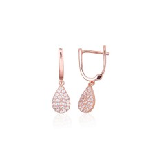 Серебряные серьги 925 пробы с цирконами «Мариэль V»