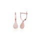 Серебряные серьги 925 пробы с цирконами «Мариэль V»