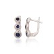 925 Sterling Silver Sapphire Earrings “Louise”