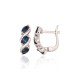 925 Sterling Silver Sapphire Earrings “Infinity”