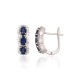 925 Sterling Silver Cubic Zirconia and Sapphire Earrings “Sophie”