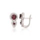 925 Sterling Silver Cubic Zirconia and Garnet Earrings “Sophie”