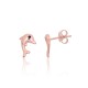 Children's Sterling Silver Cubic Zirconia Stud Earrings “Dolphins III”