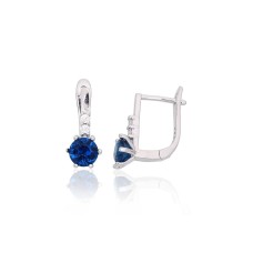 Серебряные серьги 925 пробы с цирконами «Юнона XI»