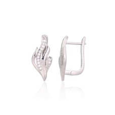 Sidabriniai auskarai su cirkoniais „Ice Charm II“