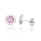 Sterling Silver Opalite Stud Earrings “Moon Charm XVI”