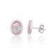 Sterling Silver Opalite Stud Earrings “Moon Charm XVIII”
