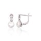925 Sterling Silver Cubic Zirconia and Pearl Earrings “Galos X”