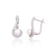 925 Sterling Silver Cubic Zirconia and Pearl Earrings “Galos V”