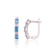 Серебряные серьги 925 пробы с цирконами «Камелия V»