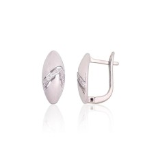 Серебряные серьги 925 пробы с цирконами «Цепочка Света»