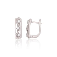 925 Sterling Silver Cubic Zirconia Earrings “Ice Charm”