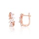 925 Sterling Silver Cubic Zirconia Earrings “Golden Symmetry”