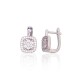 925 Sterling Silver Cubic Zirconia Earrings “Stone Flower IV”