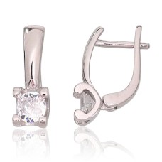 Серебряные серьги 925 пробы с цирконами «Юнона XXXIV»