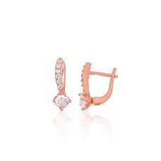 Серебряные серьги 925 пробы с цирконами «Юнона XXIV»