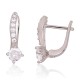925 Sterling Silver Cubic Zirconia Earrings “Junona XXXIII”
