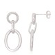Sterling Silver Stud Earrings “Moon Chain”
