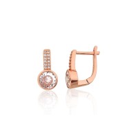 Серебряные серьги 925 пробы с цирконами «Селеста II»