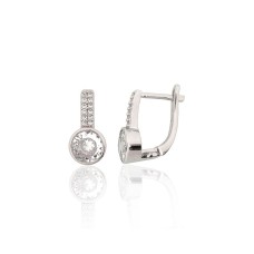 Серебряные серьги 925 пробы с цирконами «Селеста»