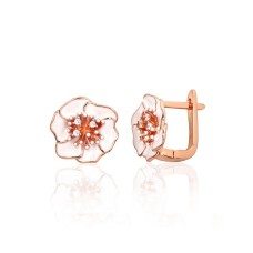 925 Sterling Silver Cubic Zirconia and Enamel Earrings “Tango II”
