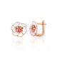 925 Sterling Silver Cubic Zirconia and Enamel Earrings “Tango II”
