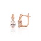 925 Sterling Silver Cubic Zirconia Earrings “Golden Mirage III”