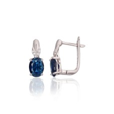 925 Sterling Silver Cubic Zirconia Earrings “Silver Mist II”