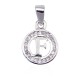 Sterling Silver Cubic Zirconia Letter Pendant “F”