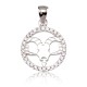 Sterling Silver Cubic Zirconia Zodiac Pendant “Aries”
