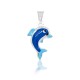 Sterling Silver Enamel Pendant “Dolphin II”