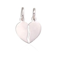 Sterling Silver Pendant “Two Hearts”