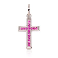 Sidabrinis kryželis su cirkoniais „Sacred Cross VII“