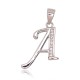 Sterling Silver Cubic Zirconia Letter Pendant “A II”