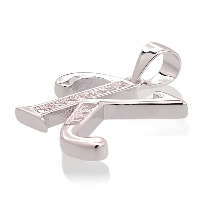 Sterling Silver Cubic Zirconia Letter Pendant “K II”