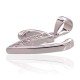 Sterling Silver Cubic Zirconia Letter Pendant “V II”