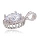 Sterling Silver Cubic Zirconia Pendant “Hearts and Arrows II”
