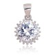 Sterling Silver Cubic Zirconia Pendant “Hearts and Arrows II”