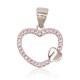 Sterling Silver Cubic Zirconia Pendant “Beloved Heart III”