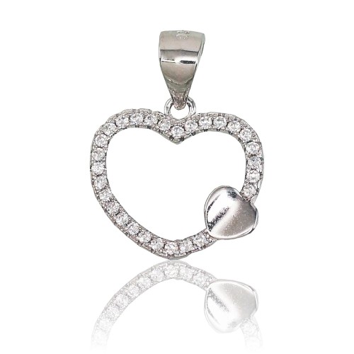 Sidabrinis pakabukas su cirkoniais „Beloved Heart IV“