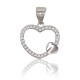 Sterling Silver Cubic Zirconia Pendant “Beloved Heart IV”