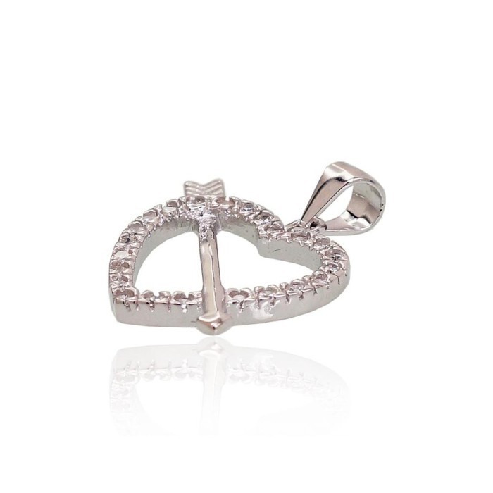 Sterling Silver Cubic Zirconia Pendant “Amor”