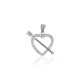 Sterling Silver Cubic Zirconia Pendant “Amor”