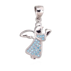 Sterling Silver Cubic Zirconia Pendant “Angel XVI”