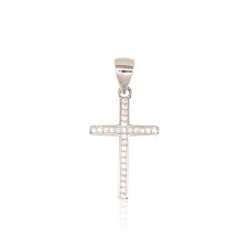 Sidabrinis kryželis su cirkoniais „Sacred Cross V“