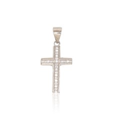 Sidabrinis kryželis su cirkoniais „Sacred Cross IV“