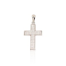 Sidabrinis kryželis su cirkoniais „Sacred Cross II“