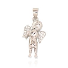 Sterling Silver Cubic Zirconia Pendant “Angel XIII”