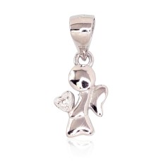 Sterling Silver Cubic Zirconia Pendant “Angel XIV”