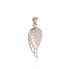 Sterling Silver Cubic Zirconia Pendant “Angel Wing II”